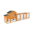 Large 122-Inch Chicken Coop With Run, Nest Box & Removable Tray For 4-6 Hens (SAK19542) by SAKSBY WHOLESALE