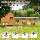 Large 122-Inch Chicken Coop With Run, Nest Box & Removable Tray For 4-6 Hens (SAK19542) by SAKSBY WHOLESALE