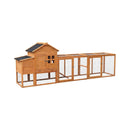 Large 122-Inch Chicken Coop With Run, Nest Box & Removable Tray For 4-6 Hens (SAK19542) by SAKSBY WHOLESALE