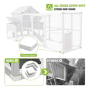 Large 137-Inch Wooden Chicken Coop With Run And 6 Nesting Boxes [10-15 Chickens] (SAK96430)
