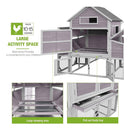 Large 137-Inch Wooden Chicken Coop With Run And 6 Nesting Boxes [10-15 Chickens] (SAK96430)