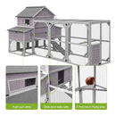 Large 137-Inch Wooden Chicken Coop With Run And 6 Nesting Boxes [10-15 Chickens] (SAK96430)