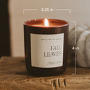 Fall Leaves Soy Candle - Brown Matte Jar - 15 oz by Sweet Water Decor