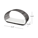 Alora Large 2-Person Abigal Outdoor Wicker Daybed With Aluminum Frame And Cushions (SAK23942)