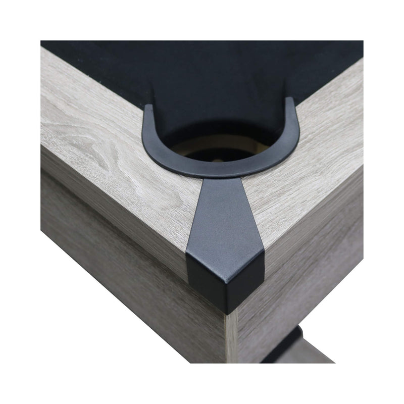 Large 84-Inch Rustic Gray Pool Table With Cues, Balls And X-Legs (SAK54361)