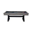 Large 84-Inch Rustic Gray Pool Table With Cues, Balls And X-Legs (SAK54361)