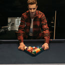 Large 84-Inch Rustic Gray Pool Table With Cues, Balls And X-Legs (SAK54361)