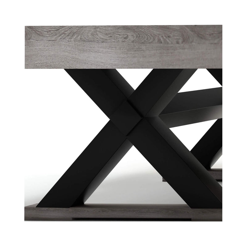 Large 84-Inch Rustic Gray Pool Table With Cues, Balls And X-Legs (SAK54361)