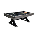 Large 84-Inch Rustic Gray Pool Table With Cues, Balls And X-Legs (SAK54361)