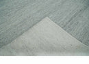 Large 8x13 Modern Contemporary Solid Silver Hand Knotted Wool Area Rug