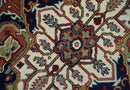 Large 9x12 Rust and Blue Hand Knotted Traditional Wool Rug by The Rug Decor