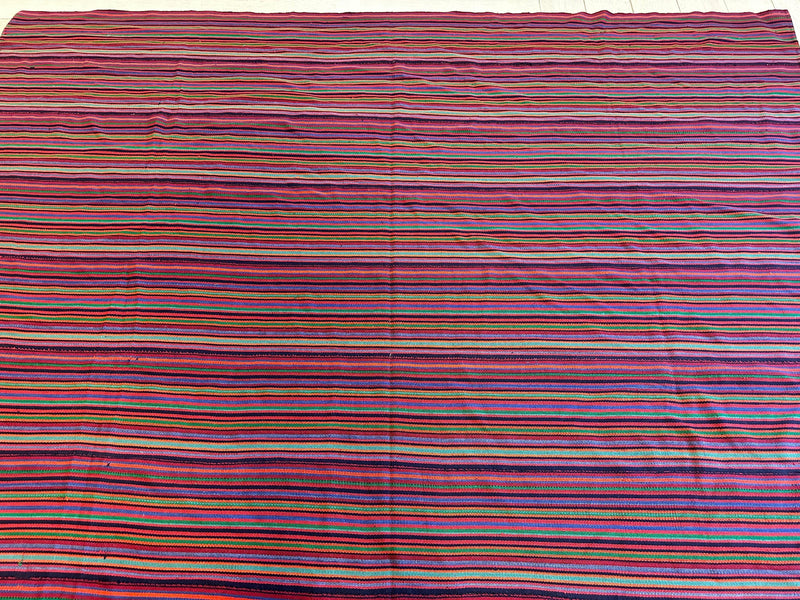 Large Antique Persian Square Rug Jajim Design 9 x 9 Ft