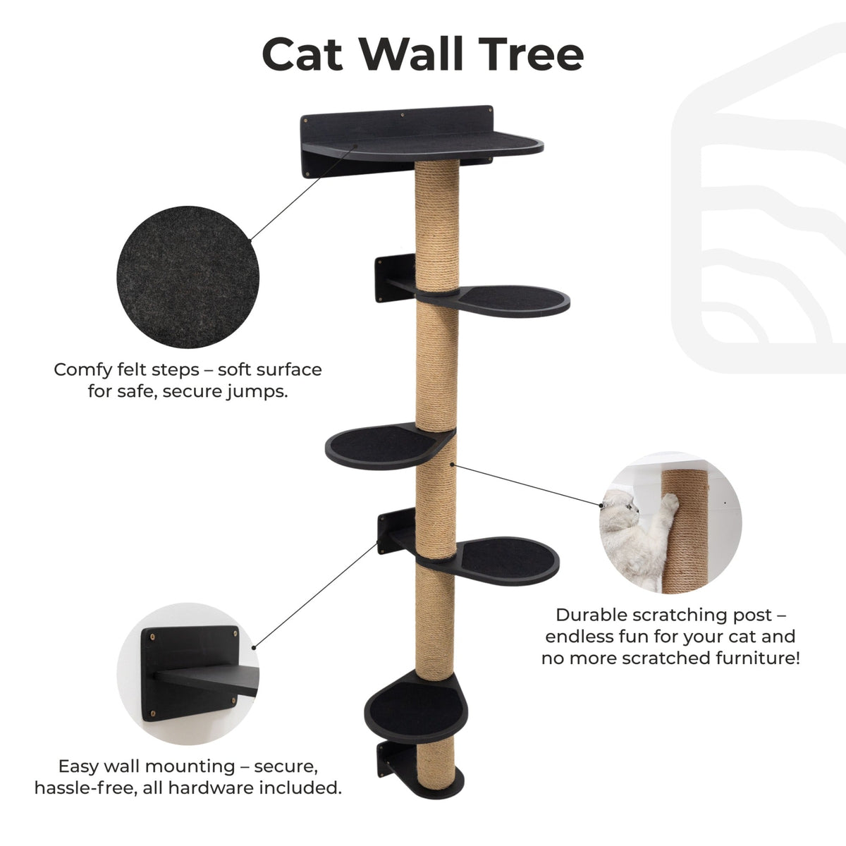 Large Cat Tree – Black, photo 7 of 7