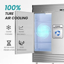 Large Commercial 49 Cu.Ft 2-Door Stainless Steel Reach-In Refrigerator With OmniSmart Temperature Control (SAK54160)
