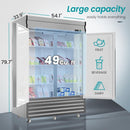 Large Commercial 49 Cu.Ft 2-Door Stainless Steel Reach-In Refrigerator With OmniSmart Temperature Control (SAK54160)