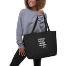 Stitch Bitch Resist Repeat Extra Large organic tote bag