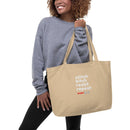 Stitch Bitch Resist Repeat Extra Large organic tote bag
