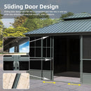 [12X14FT] Alora Veranda Large Heavy-Duty All-Season Steel Top Aluminum Double Roof Backyard Sunroom (SAK97284)
