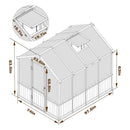 [08X16FT] Large Heavy-Duty Outdoor Wooden Greenhouse With 6MM Polycarbonate Panels And Vent Roof (SAK18467)