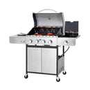 Large Outdoor BBQ Stainless Steel Propane Gas Grill With 4 Burners, 42K BTU (93564712)