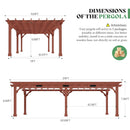 Alora Large Outdoor Cedar Wood Pergola Kit With Slatted Roof (SAK31064) by SAKSBY WHOLESALE