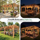 Alora Large Outdoor Cedar Wood Pergola Kit With Slatted Roof (SAK31064) by SAKSBY WHOLESALE
