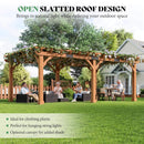 Alora Large Outdoor Cedar Wood Pergola Kit With Slatted Roof (SAK31064) by SAKSBY WHOLESALE