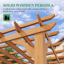 Alora Large Outdoor Cedar Wood Pergola Kit With Slatted Roof (SAK31064) by SAKSBY WHOLESALE