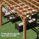 Alora Large Outdoor Cedar Wood Pergola Kit With Slatted Roof (SAK31064) by SAKSBY WHOLESALE