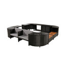 Alora Large Outdoor Quadrilateral Spa Surround Rattan Sectional Sofa Set With Storage Compartments (SAK80217) by SAKSBY WHOLESALE