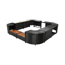 Alora Large Outdoor Quadrilateral Spa Surround Rattan Sectional Sofa Set With Storage Compartments (SAK80217) by SAKSBY WHOLESALE