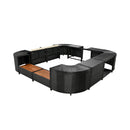 Alora Large Outdoor Quadrilateral Spa Surround Rattan Sectional Sofa Set With Storage Compartments (SAK80217) by SAKSBY WHOLESALE