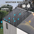 Large Outdoor Resin Storage Shed With Floor, Windows, Lockable Doors, Vents (SAK61784)