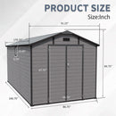 Alora Large Plastic Lockable Resin Outdoor Storage Shed With Window And Floor (SAK25870) by SAKSBY WHOLESALE