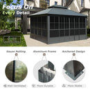 [12X14FT] Alora Veranda Large Heavy-Duty All-Season Steel Top Aluminum Double Roof Backyard Sunroom (SAK97284) by SAKSBY WHOLESALE
