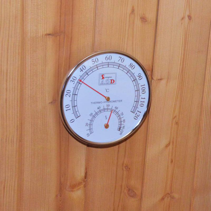 Thermora Large Premium American White Oak Outdoor Wooden Barrel Sauna With 4.5KW Sauna Heater (SAK45968)