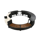 Large Premium Surround Spa Patio Rattan Sofa Set With Storage Compartments And Cushions (SAK75629)