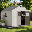 Alora Large Resin Outdoor Storage Shed With Floor, Windows, And Lockable Door (SAK98421) by SAKSBY WHOLESALE