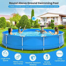 Large Round Above Ground Swimming Pool With Pool Cover, 12FT (SAK53722)