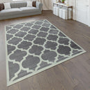 Large Rug Moroccan Pattern Short Pile Rug Modern Trend Grey White
