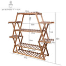 GobekUsa Large Wood Flower Rack Plant Stand