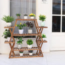 GobekUsa Large Wood Flower Rack Plant Stand