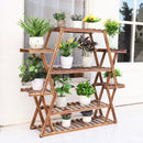 GobekUsa Large Wood Flower Rack Plant Stand