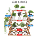 GobekUsa Large Wood Flower Rack Plant Stand