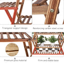 GobekUsa Large Wood Flower Rack Plant Stand
