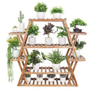 GobekUsa Large Wood Flower Rack Plant Stand