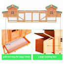 Large Wooden Backyard Hen Chicken Coop Enclosure W/ Nest Box & Run, 160" (SAK96451)