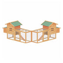 Large Wooden Backyard Hen Chicken Coop Enclosure W/ Nest Box & Run, 160" (SAK96451)