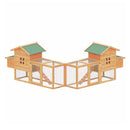 Large 160-Inch Wooden Backyard Hen Chicken Coop Enclosure W/ Nest Box & Run (SAK96451)