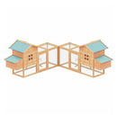 Large 160-Inch Wooden Backyard Hen Chicken Coop Enclosure W/ Nest Box & Run (SAK96451)